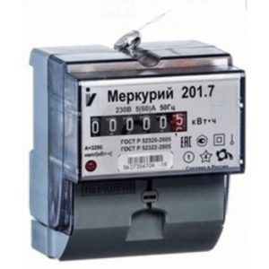 Счетчик электроэнергии однофазный однотарифный Меркурий 201.7 60